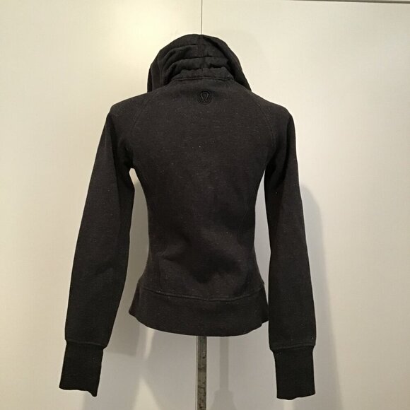 Lululemon Cuddle Up Jacket Heathered Black / Black Sparkle Size 6 - Picture 4 of 14